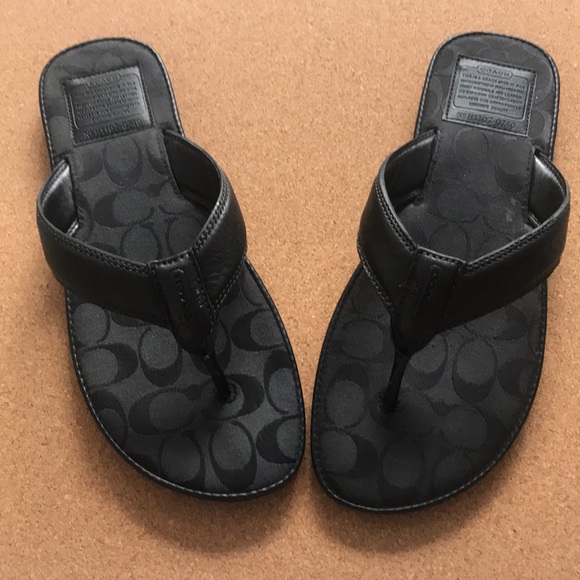 coach flip flops mens